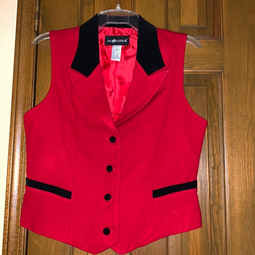 sag harbor size 12 sleeveless blazer